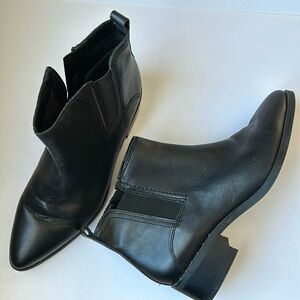 Franco Sarto Domingo Leather Boot Black Size 7